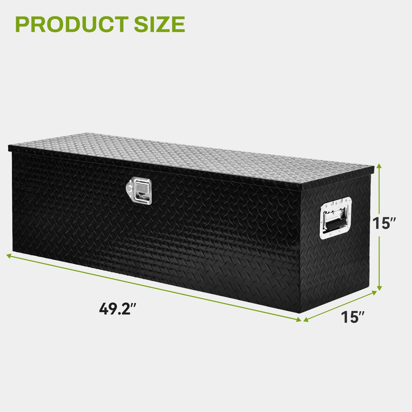 AUTOSAVER88 48 Inch Truck Bed Tool box, Heavy Duty Aluminum Diamond Plate Tool Box Chest, Waterproof Chest Storage Box with Sliding Shelf and Lock for Trucks, Trailers, RVs, Warehouses