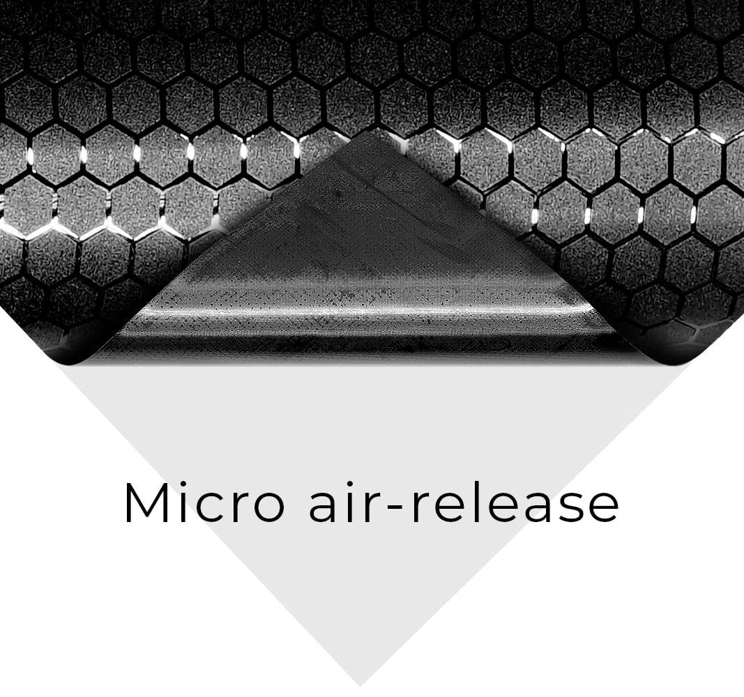 VViViD+ Honeycomb Matte Black Medium Pattern Car Wrap Vinyl (25ft x 5ft)