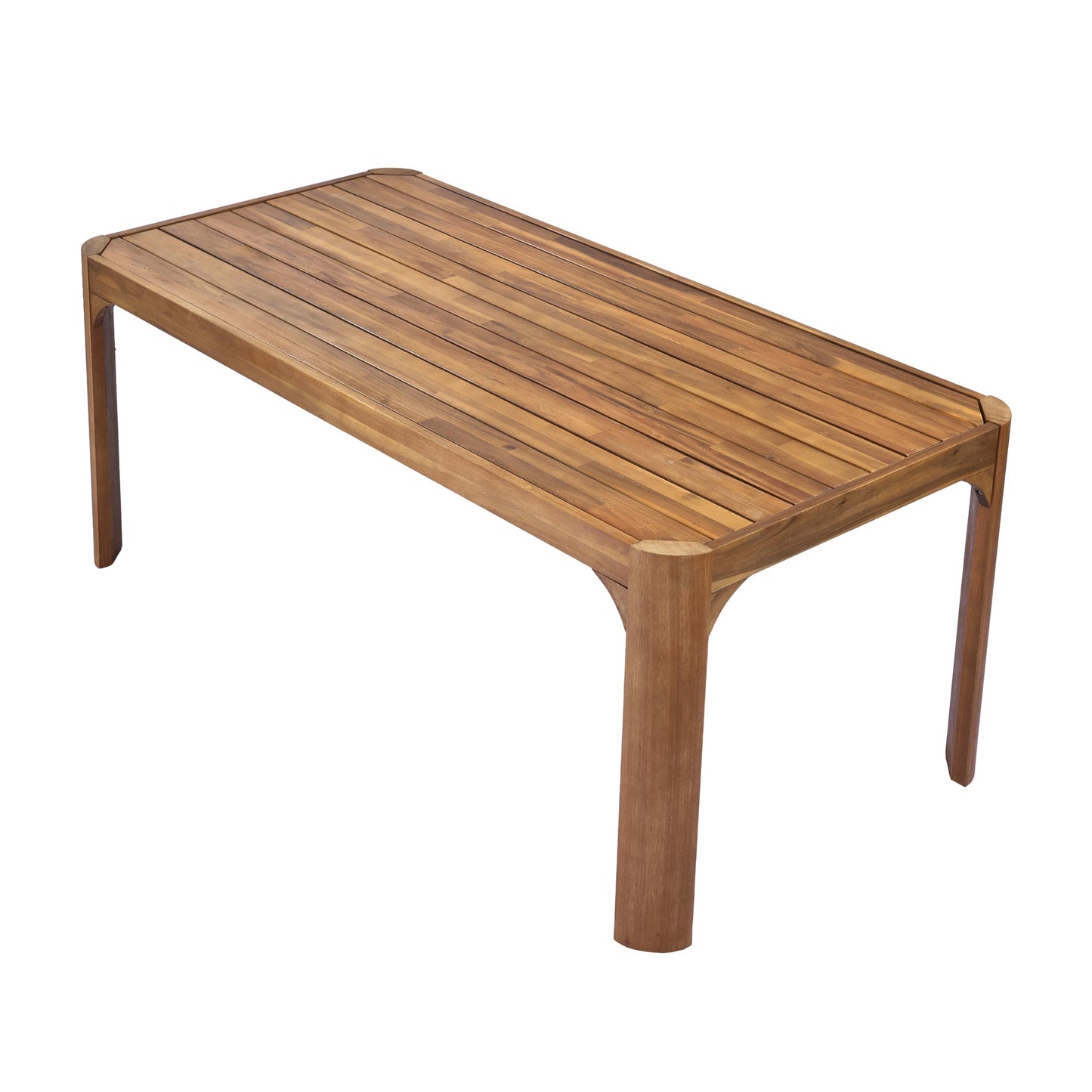 Christopher Knight Home 6-Piece Outdoor Acacia Wood Patio Dining Set, 70" Rectangular Table with 4 Rope Armchairs 1 Bench, Teak Finish Vietnamese Acacia Wood Garden Dining Furniture Set for Patio Deck