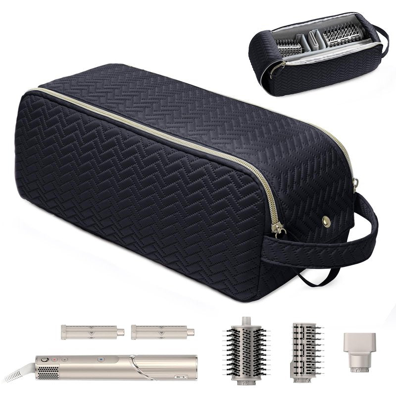 ELCUPA 2IN1 Hair Tools Travel Bag with Removable Heat Resistant Mat Curling Iron Travel Case, Hair Dryer Organizer for Flat Irons, Straighteners and Haircare Accessories, Hot Tools Travel Bag Hair