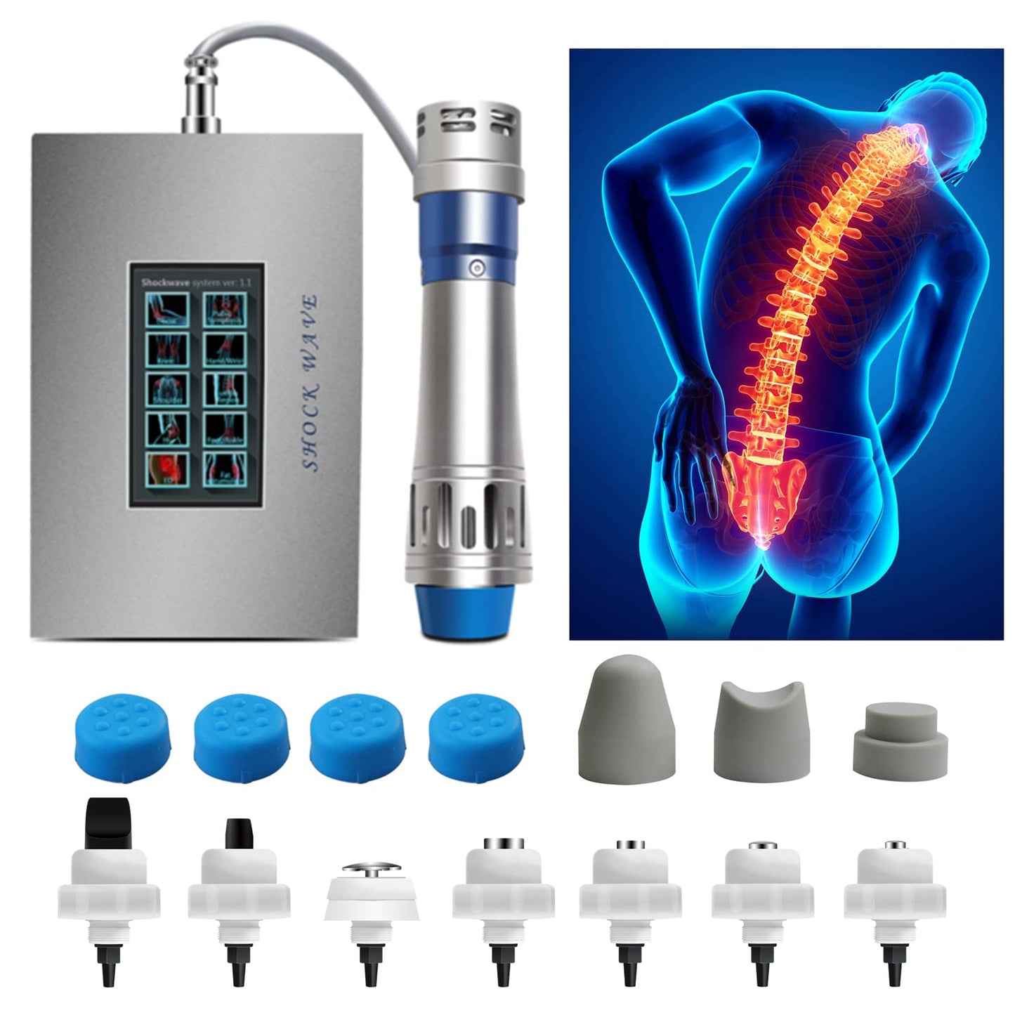 Electric Shockwave Therapy Machine for Body Shock Wave Therapy Device Muscle Relaxation Tool for Pain Relief Body Massager Focused Shockwave Therapy Machine