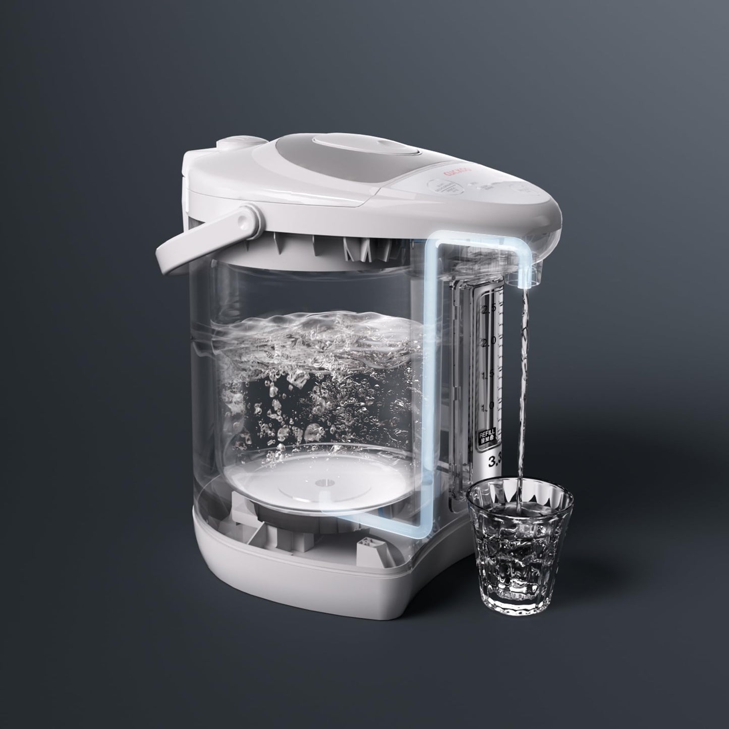 CUCKOO Electric Hot Water Urn Pot Dispenser 3.3L (111 Oz), Safety Lock, Rotating Base, Instant Auto Boiler and Warmer, for Tea & Coffee