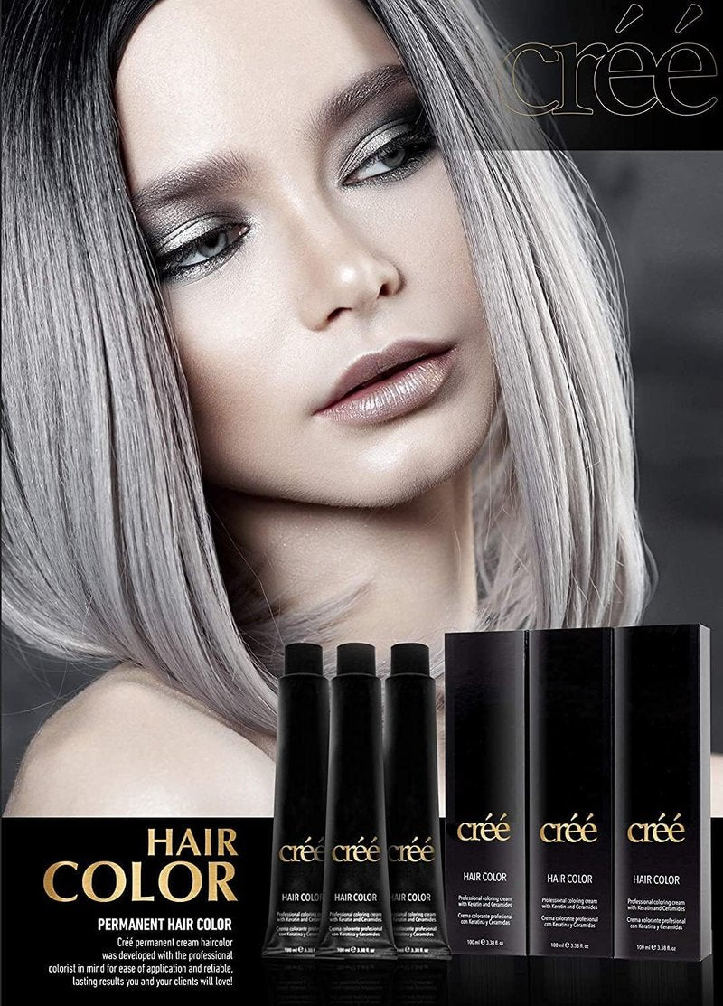 Cree Professional 8.7 - Light Sand Blond Permanent Hair Color - Long Lasting, Rich Vibrant - Gray Coverage 100ml - 3.4 fl.oz.