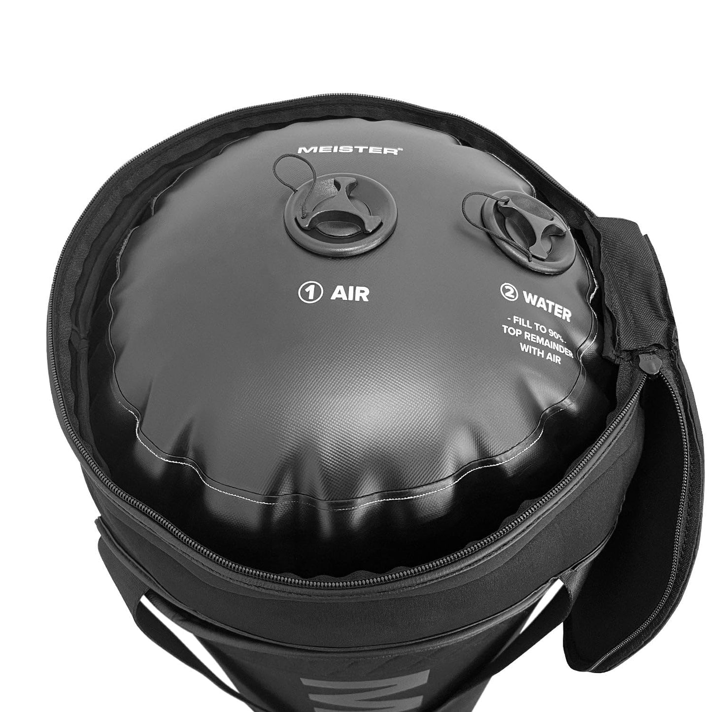 Meister Typhoon Water-Filled Heavy Bag w/Air Core & Neoprene Cover for Boxing & MMA - 44" / 100-140lb - Black