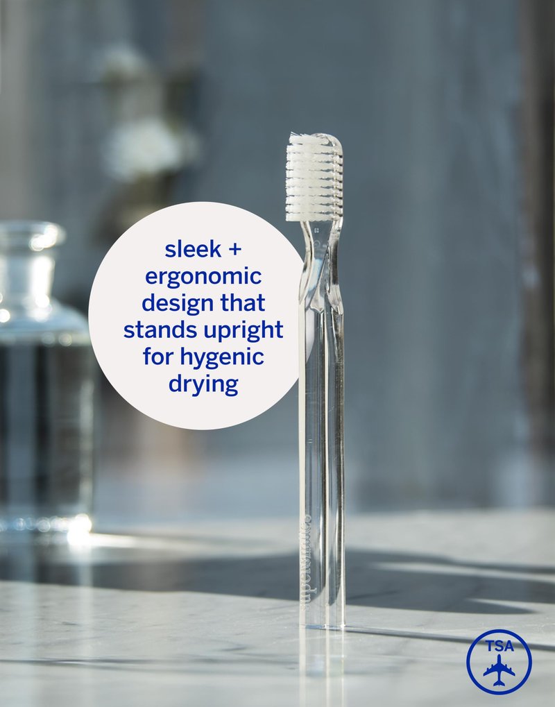 Supersmile New Generation Toothbrush, Clear, 2 Pack Toothbrush, Patented 45° Angled Soft Bristle Toothbrush with DuPont® Bristles, Ergonomic Handle, Safe for Veneers