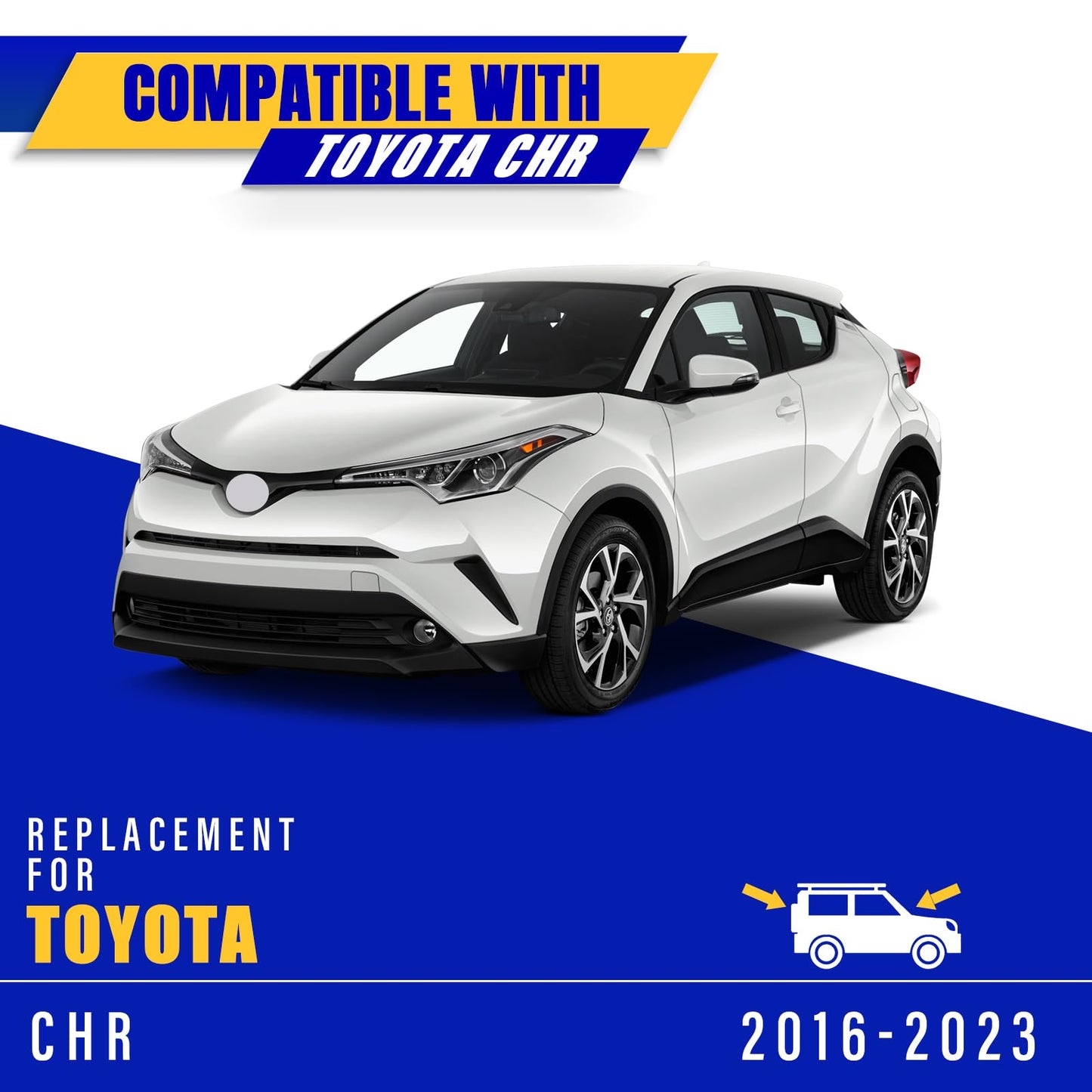 3 wipers Replacement for 2016-2021 2022 2023 Toyota CHR, Windshield Wiper Blades Original Equipment Replacement - 26"/16"/14" (Set of 3)