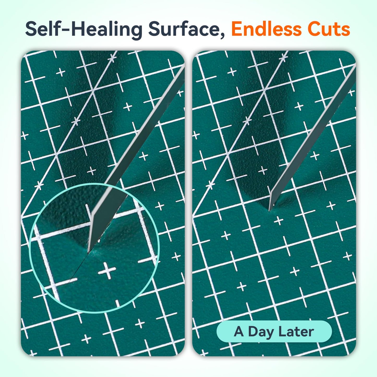 HTVRONT 5 Packs Self Healing Cutting Mat- 12" x 18” Double-Sided Cutting Mats for Crafts, A3 High-Density Sewing Mat with Grid for Fabric Quilting Modeling Hobby Scrapbooking Project