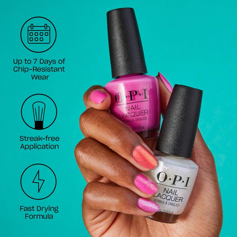 OPI Nail Lacquer Passion | Sheer Soft Pink Crème Chip Resistant Nail Polish | Vegan, Fast Drying, Streak Free