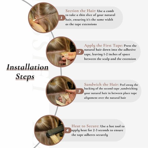 Hyssiet Tape in Hair Extensions Human Hair, 20pcs 50g 18 Inch Tape in Hair Extensions, Balayage Walnut Brown To Ash Brown Mix Light Blonde,Invisible Remy Silky Straight Real Natural Thick Human Hair