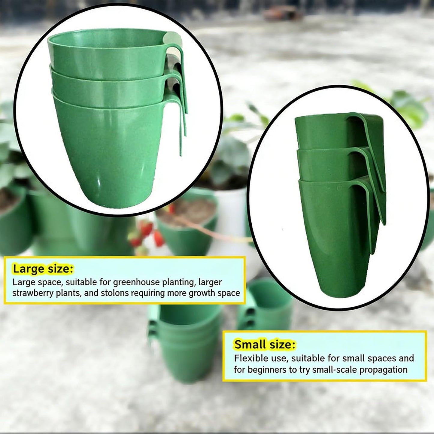Strawberry Propagation Cups with Runner Forks Breathable Nursery Pots for Root Rot, Food Grade Greenhouse Seedling Cups for Balcony and Garden