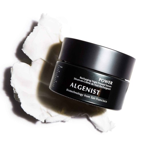 Algenist POWER Recharging Night Pressed Serum - Overnight Treatment to Refine Dull, Uneven Texture with Algae, Collagen & Coconut Water - Non-Comedogenic & Hypoallergenic (2 oz)