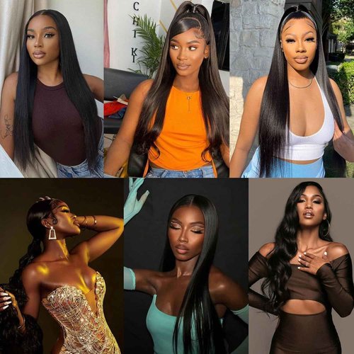 Straight 3 Bundles Human Hair 100% Unprocessed 12A Brazilian Hair 18 20 22 Inch Double Weft Natural Black