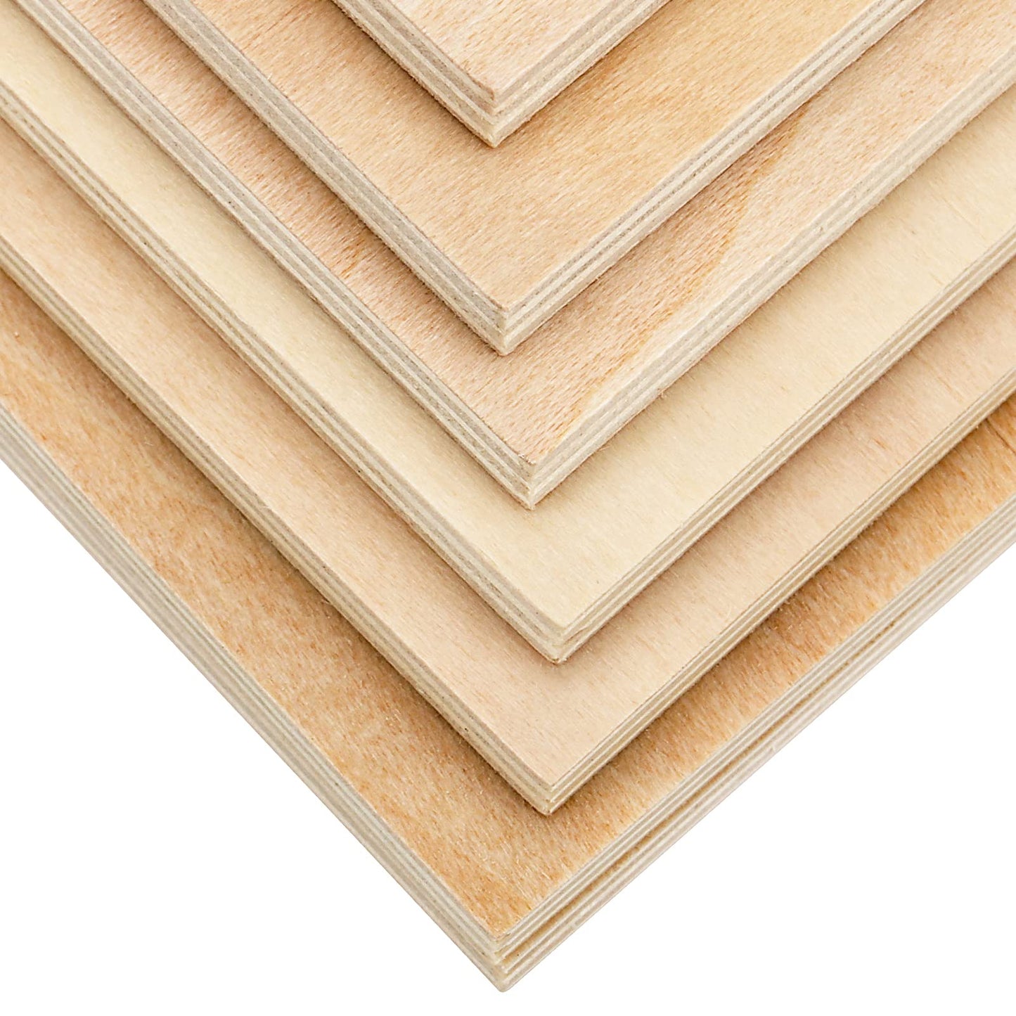 SINJEUN 30 Pack 4 Inch Unfinished Wood Square, 1/4 Inch Thick Wood Discs Blank Wooden Cutouts for Crafts, DIY Projects, Door Hangers, Signs, Christmas Decor