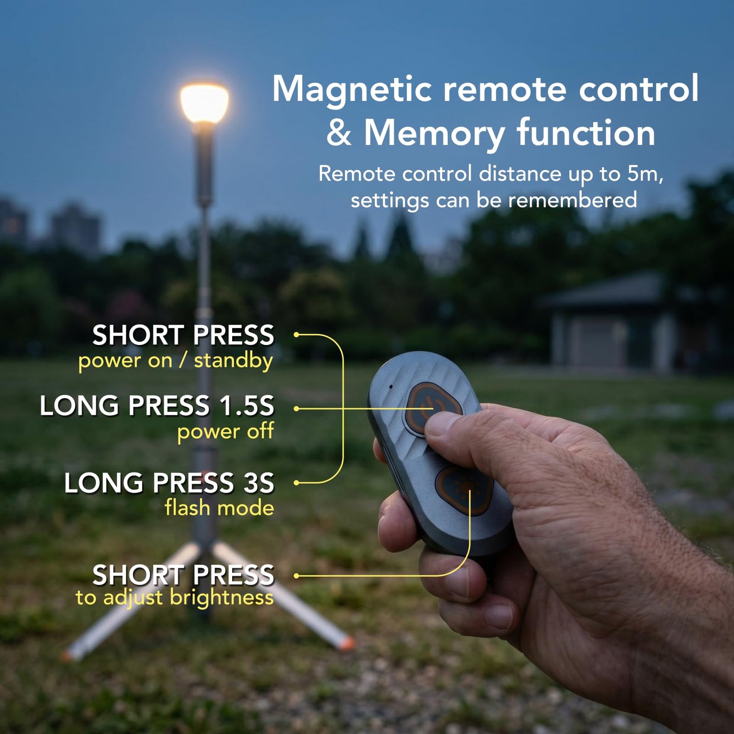 Neoglint Telescopic Camping Light, 800LM Collapsible Rechargeable Camping Lantern with Stand, Magnetic Base & USB Battery, IP65 Waterproof Portable Tent Light with Remote for Outdoor Survival