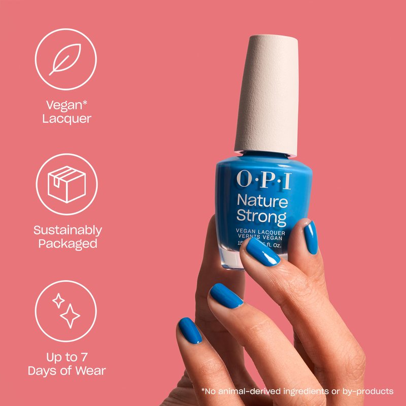 OPI Nature Strong Dawn of a New Gray | Opaque Soft Gray Crème Natural Origin Nail Polish | Plant Based, Vegan, Cruelty Free