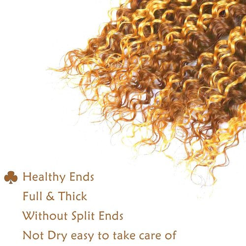 Fabimiya Human Hair Bundles 26 28 30 Inch Light Brown P27/30 Deep Wave Bundles Human Hair 100% Unprocessed Soft Sewn In Hair with Double Weft for Black Women