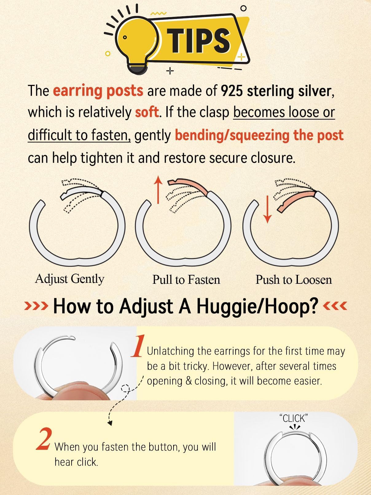 FaithHeart Cubic Zirconia Hoop Earrings for Women, Silver Hypoallergenic Huggie Hoop Earrings, Small Cartilage Earrings for Women 16mm, Send Gift Box