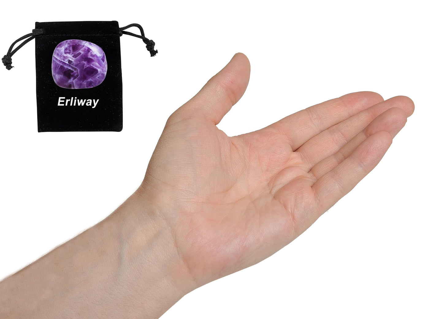 Amethyst Healing Crystal Stones, 1.25-2.0" Large Reiki Healing Gemstones Natural Tumbled Polished Stones for Energy Witchcraft Therapy Meditation