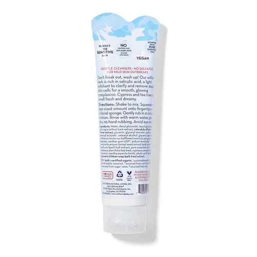 California Kids 3-Step Skin Care Set | Gentle Skin Care For Kids + Teens With Sensitive Skin | Exfoliating Face Wash + Pimple Cream + Facial Sponge