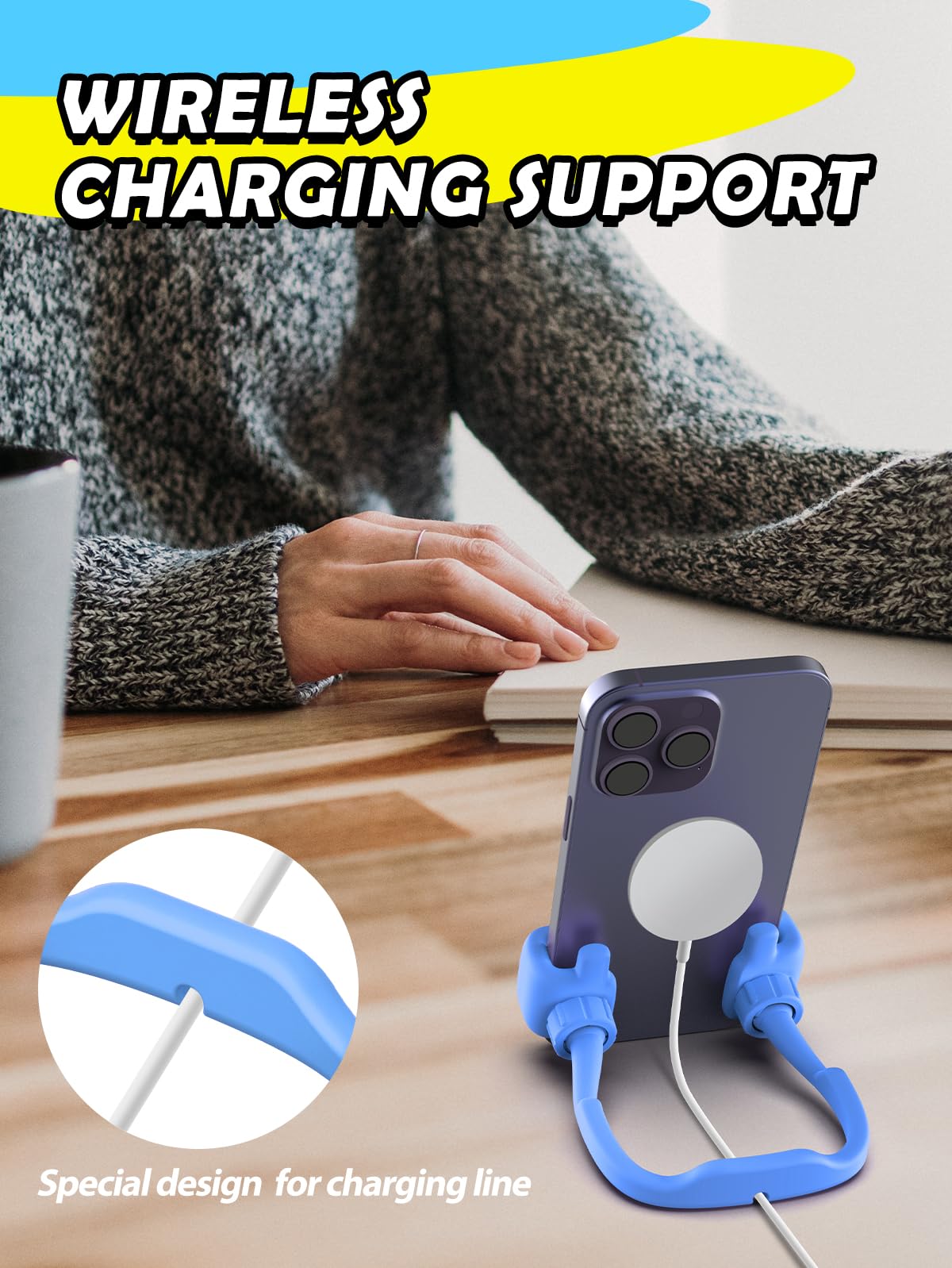 Gifts for Teens Boys Girls Mom Gift for Mothers Day Cell Phone Stand: Upgrade Adjustable Thumbs Up Lazy Phone Holder for Desk Fun Birthday Gifts for Grandma Nana Aunt Adults Husband from Daughter Son