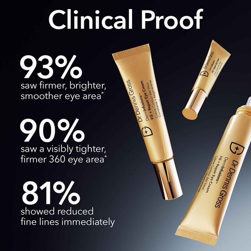 Dr Dennis Gross DermInfusions Fill + Repair Eye Cream: Hydrating & Brightening Treatment for Dark Circles, Fine Lines & Wrinkles, Firms & Smooths 360° Eye Area, 0.5 Oz