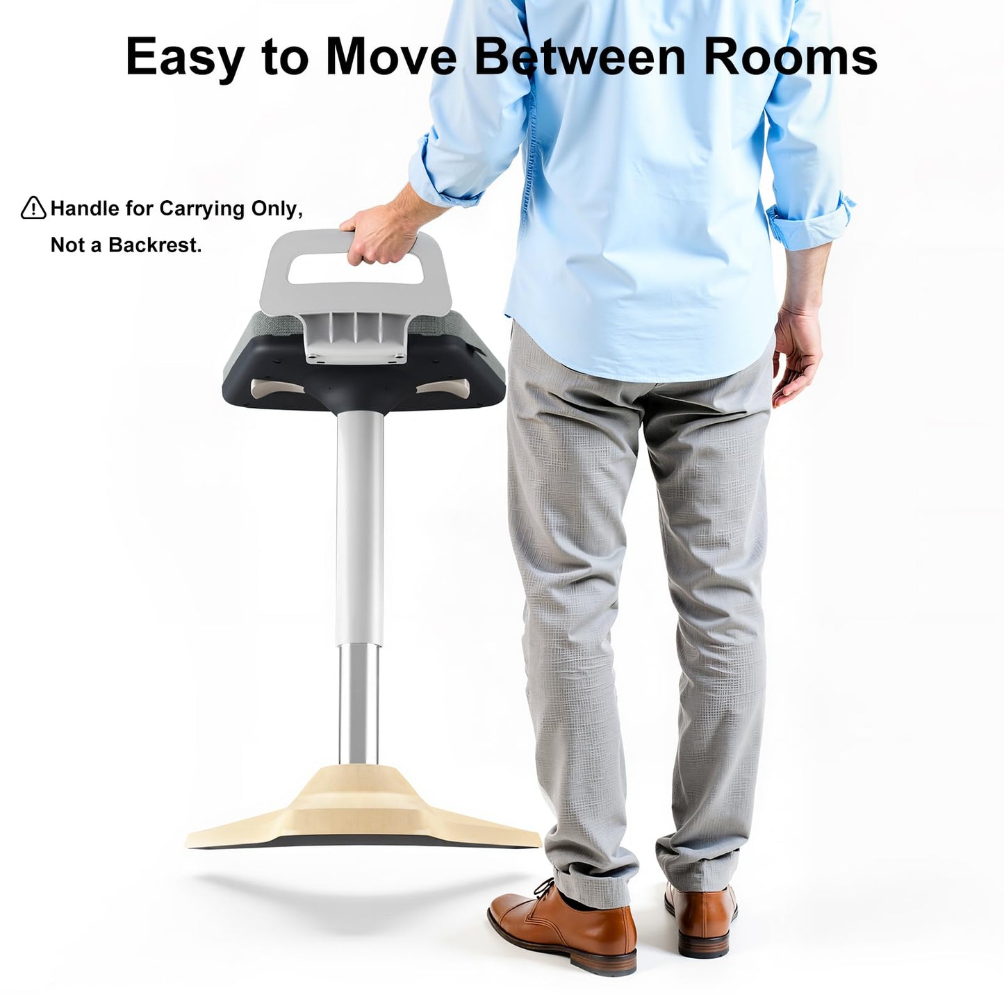 ERGO COLLECT Standing Desk Chair - Ergonomic Wobble Stool for Adults - Active Seating Stool Height Adjustable (22"-31.9") - Perfect for Home Office, Standing Desks, and Classrooms