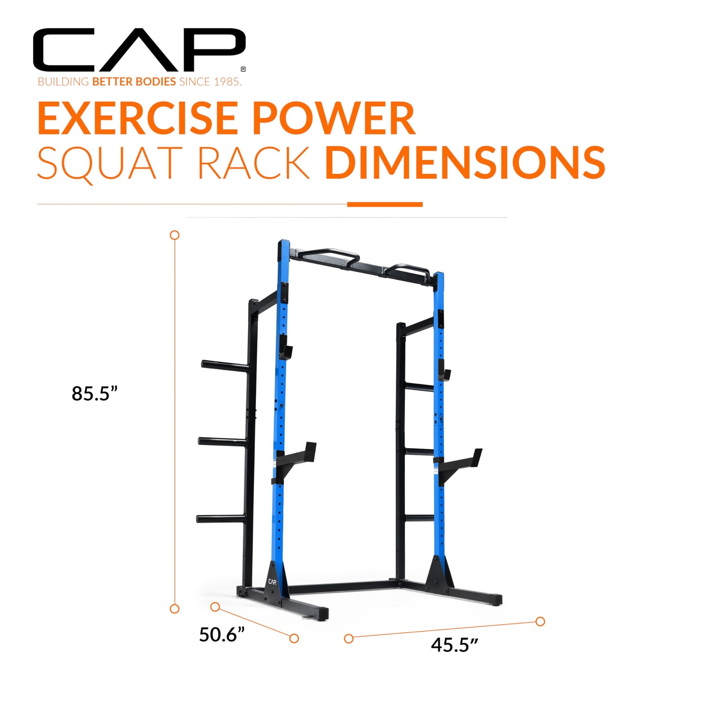 Cap Power Rack with Pull Up Bar & Attachments - Squat Rack & Strength Training Power Cage for Home Gym - RED