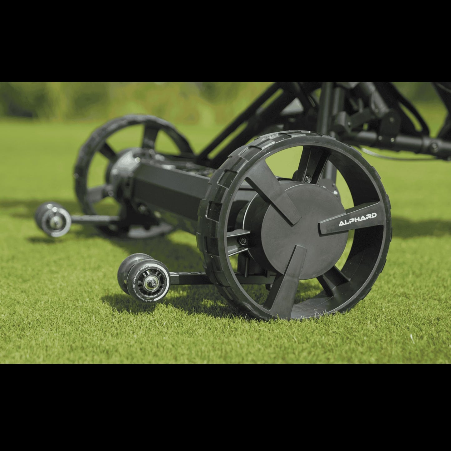 Alphard Golf Electric Caddy Bundle: Club Booster V2Pro + Omni Cart - Complete Remote-Controlled Electric Caddy Bundle - 6-Axis Gyroscope, Downhill Speed Control, Parking Brake, Wheelie Bars (Pro)