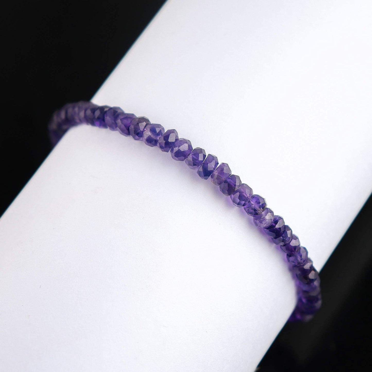 OdrillionGems Natural Purple Amethyst Gemstones Beaded Bolo Bracelets 925 Sterling Silver Adjustable Slider Chain Chakra Crystals February Birthstones Wedding Handmade Jewelry Gift for Women 6+4inch