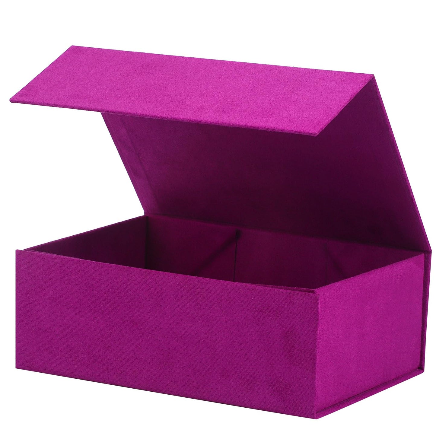 GREDNA 2PCS 8.7"x6.3"x3" Purple Velvet Box, Foldable Gift Box, Magnetic Closure Lid Gift Box For Presents For Mother's Day, Birthdays, Bridal Showers,Weddings, Wrapping Gifts(Purple)