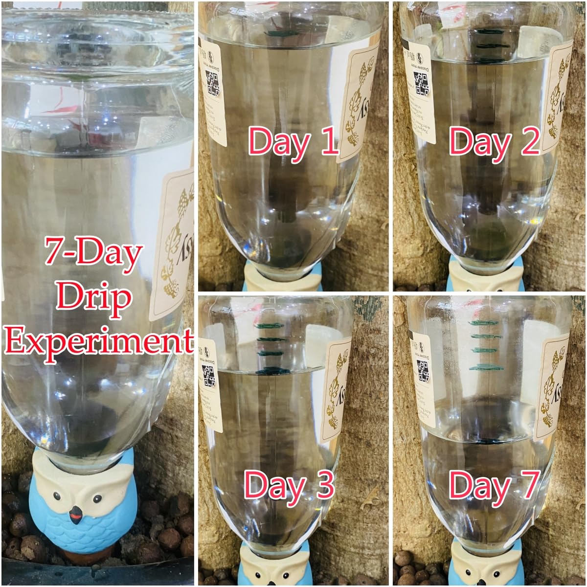 QinSuiKai 4 Pack Plant Watering Devices, Terracotta Watering Spikes, Vacation Self Watering Planter Insert, Automatic Plant Waterer for Indoor Outdoor Plants (Big Head)