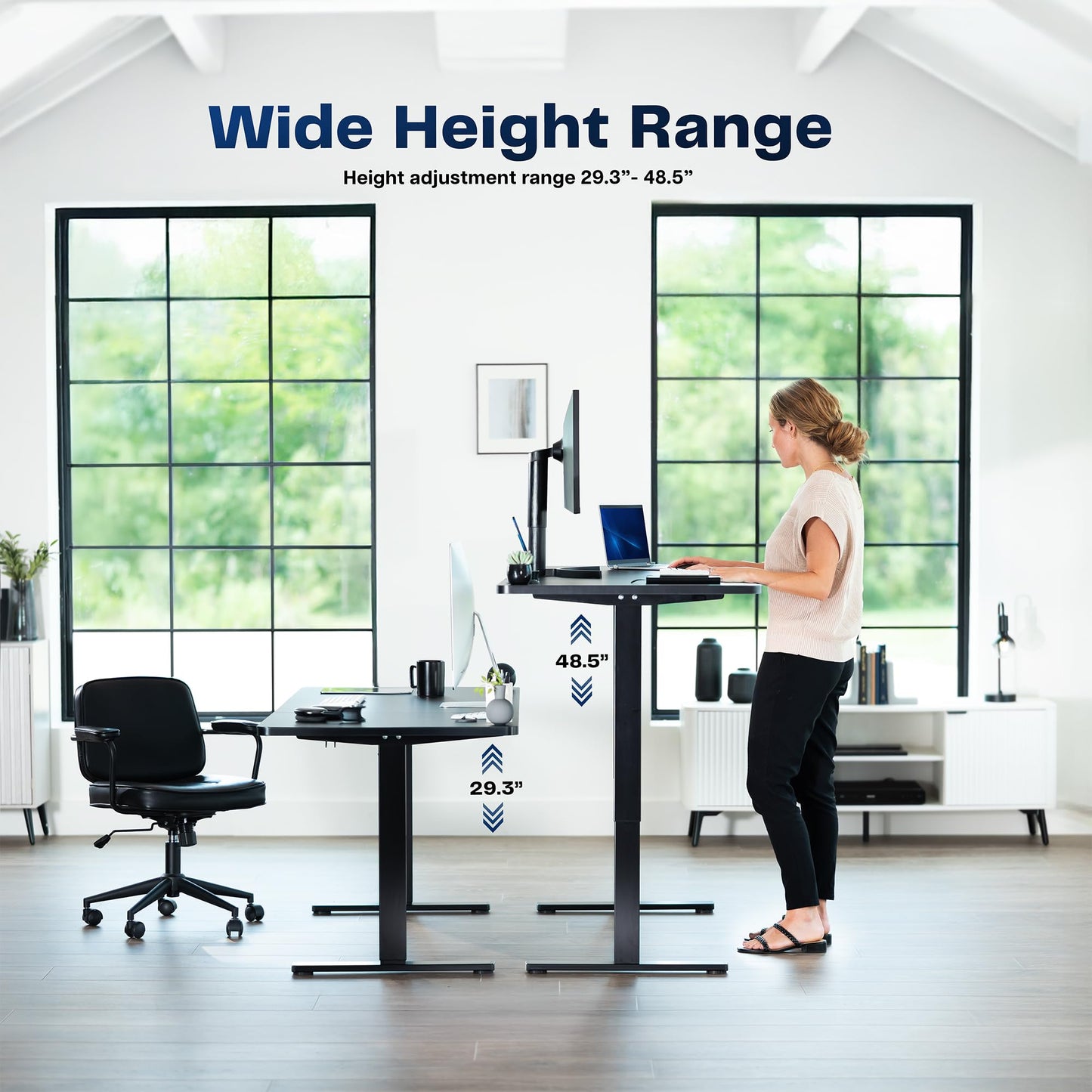 VIVO Electric Dry Erase 60 x 24 in Standing Desk, Memory Height Adjustment, 1B Series, Holds 220 lbs, Whiteboard Top Gray Frame, DESK-KIT-1G6WE