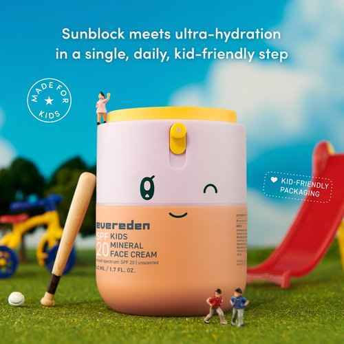 Evereden Kids Healthy Habit TRIO : Clean & Vegan Skin & Hair Care for Kids Bundle | Skin Care Cloud Face Wash + SPF 20 Mineral Face Cream + Shampoo - Detangling | Clean Ingredients