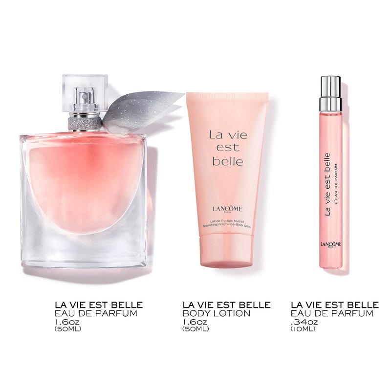 Lancôme La Vie Est Belle Gift Set - Full-Size Refillable La vie est belle Eau De Parfum Spray 1.7 fl. oz, Purse Spray 0.34 fl. Oz, Body Lotion 1.6 fl. oz.- Limited Edition Gift Set for Women