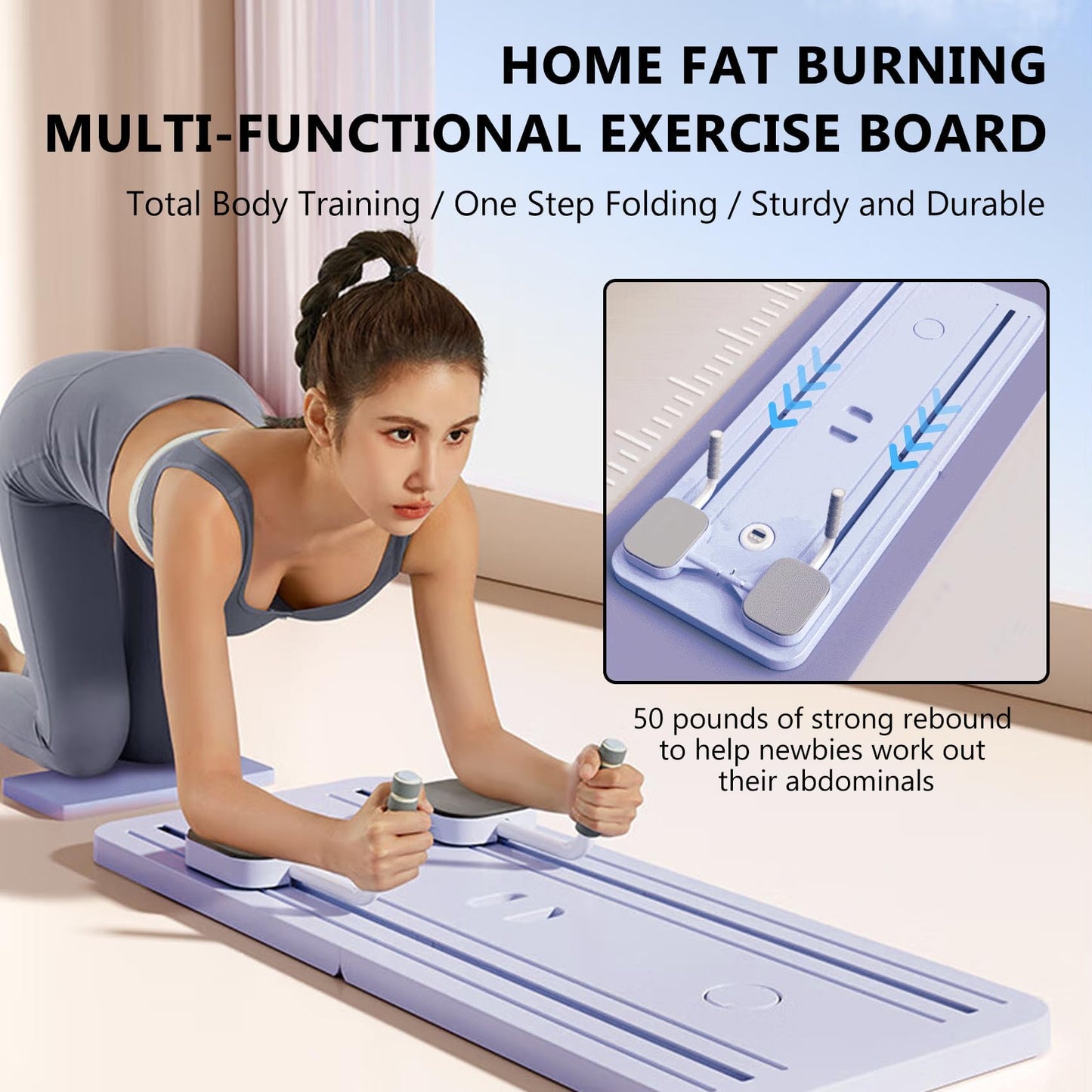 Pafal Multifunctional Abdominal Board, Ab Core Trainer, Ab Trainer Machine, Ab Board, Exercise Board, Abs Workout Equipment, Core Workout Equipment, Purple