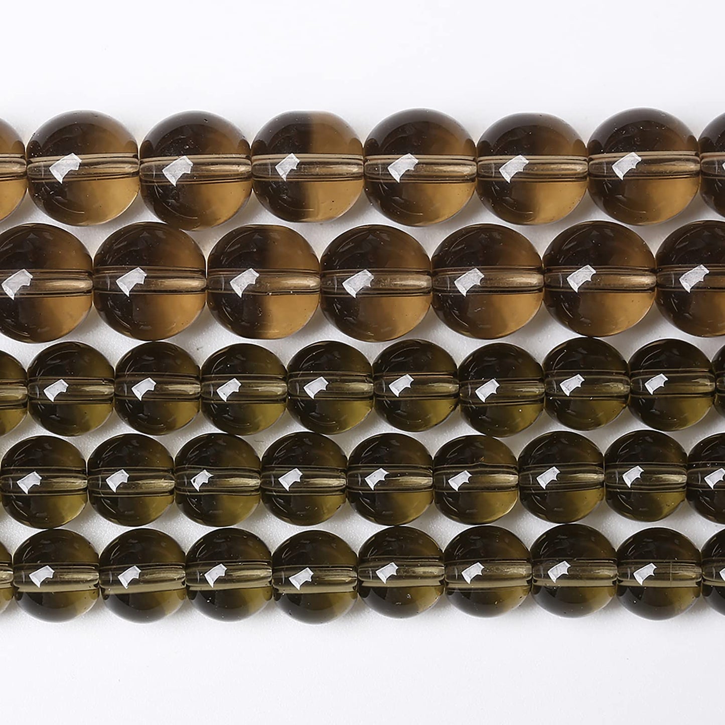 92PCS 4mm Smoky Crystal Quartz Glass Beads Natural Stone Round Loose Beads for Jewelry Making DIY Bracelet Necklace 15 Inch,Energy Stone Healing Power (4mm, Smoky Quartz Glass)