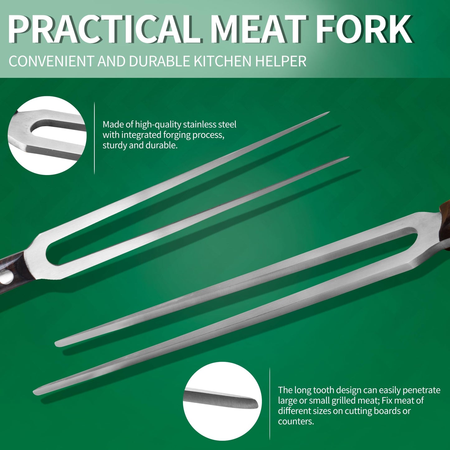 FULLHI 17pcs Butcher Chef Knife Set include sheath High Carbon Steel Cleaver Kitchen Knife Whole Tang Vegetable Cleaver Home BBQ Camping with Knife Bag
