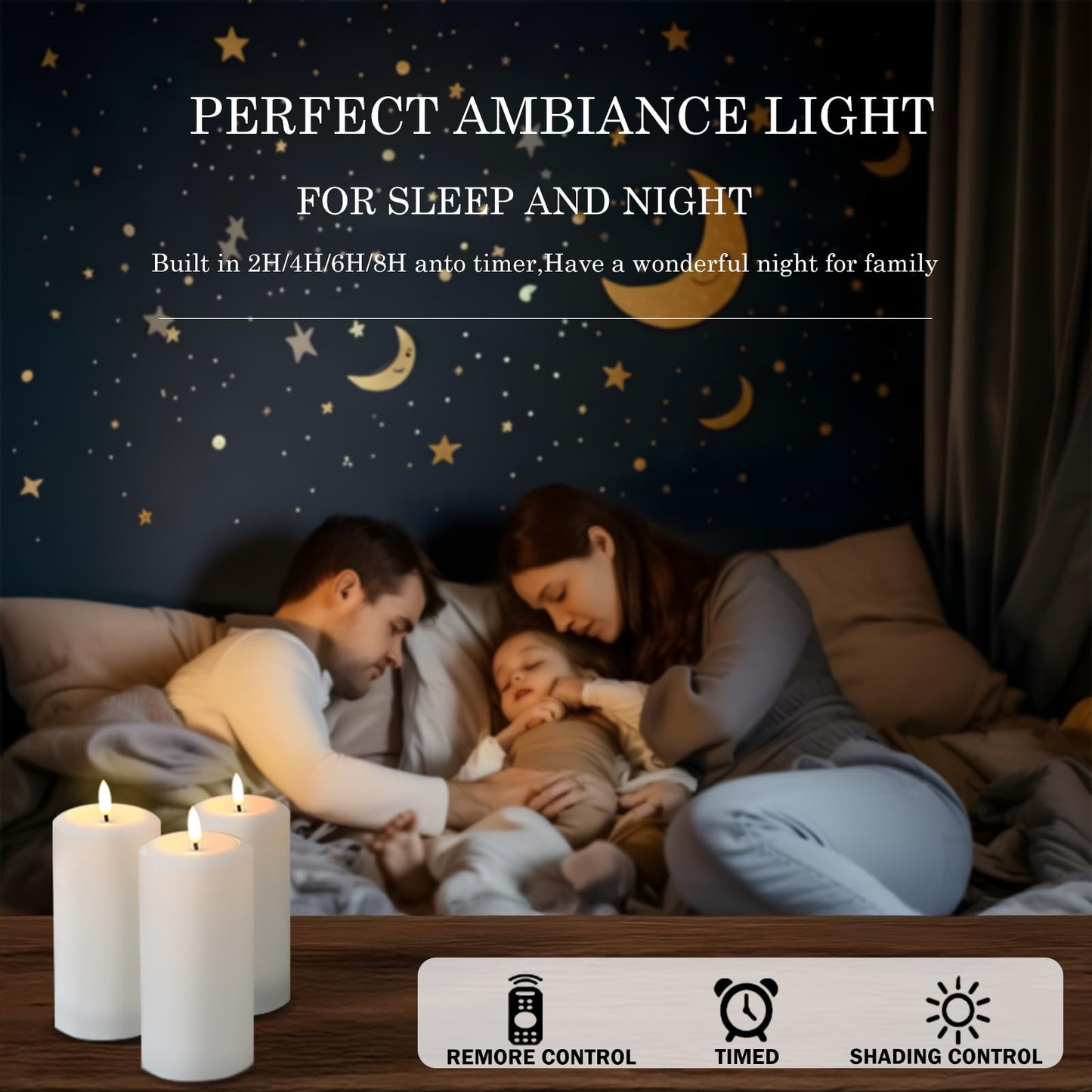 Hinabichan Flameless Candles Battery Operated with Remote and 2/4/6/8 H Timer, 6pcs Flickering Fake Electric Candles for Festival Wedding Home Party Decor (D3 x H 6") (White)"