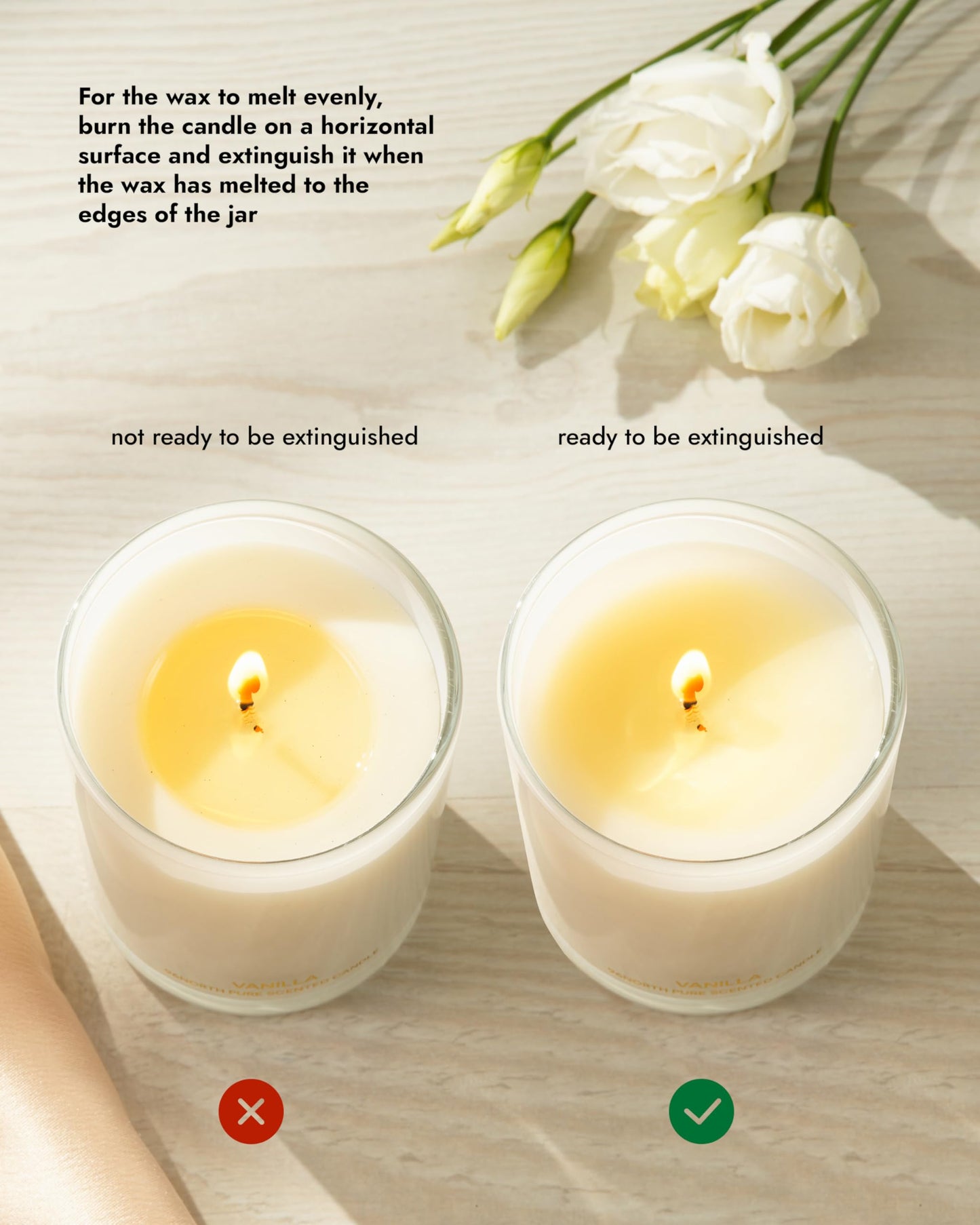 96NORTH | Pure Vanilla Candle | 100% Natural Soy Wax | One Wick Jar Candle | Natural Fragrance Technology | Non Toxic | Up to 35 Hours Burning Time | Aromatherapy Gift for Men and Women