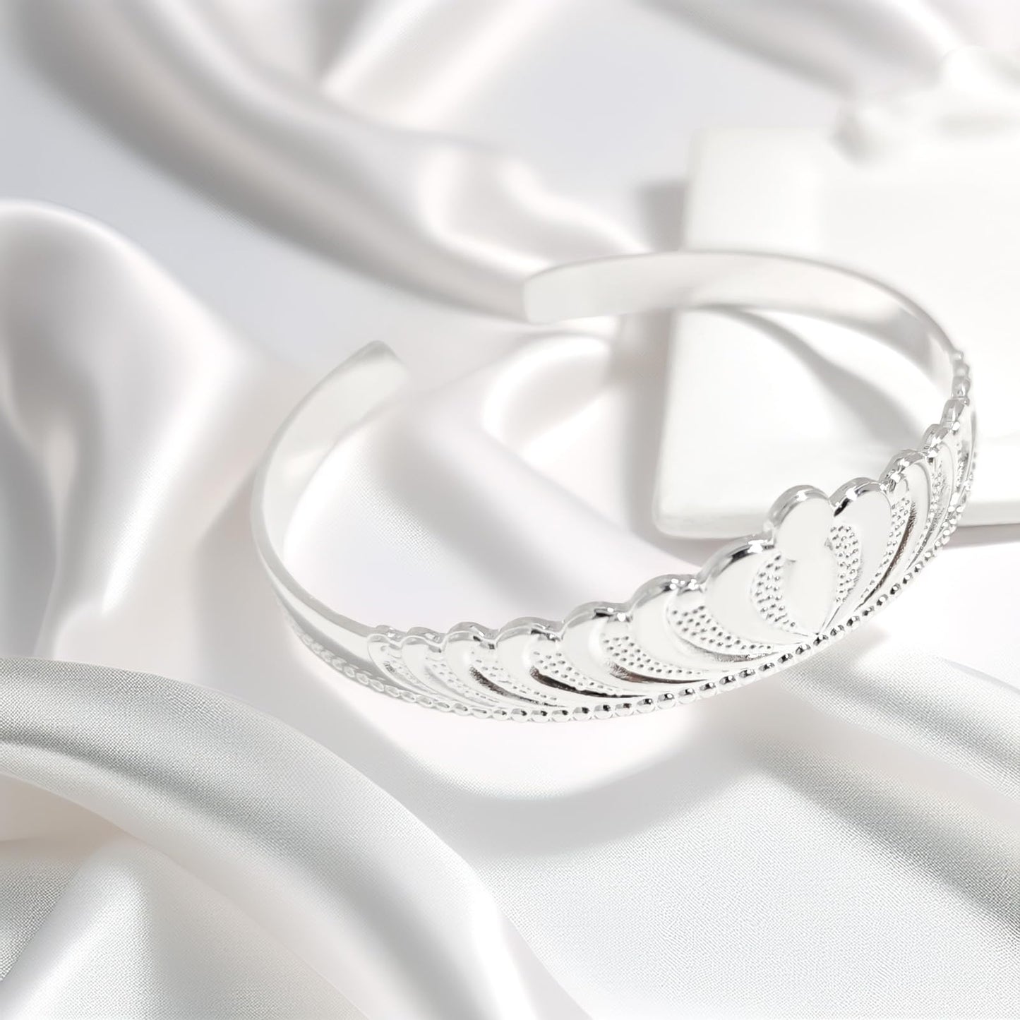 925 Sterling Silver Bracelet Plated Cuff Bangle Bracelet Fashionable Multi-layer Cross Wire Bangle Bracelet Open Adjustable Wide Cuff Bracelet for Teen Girls Fashion Jewelry (silver I)