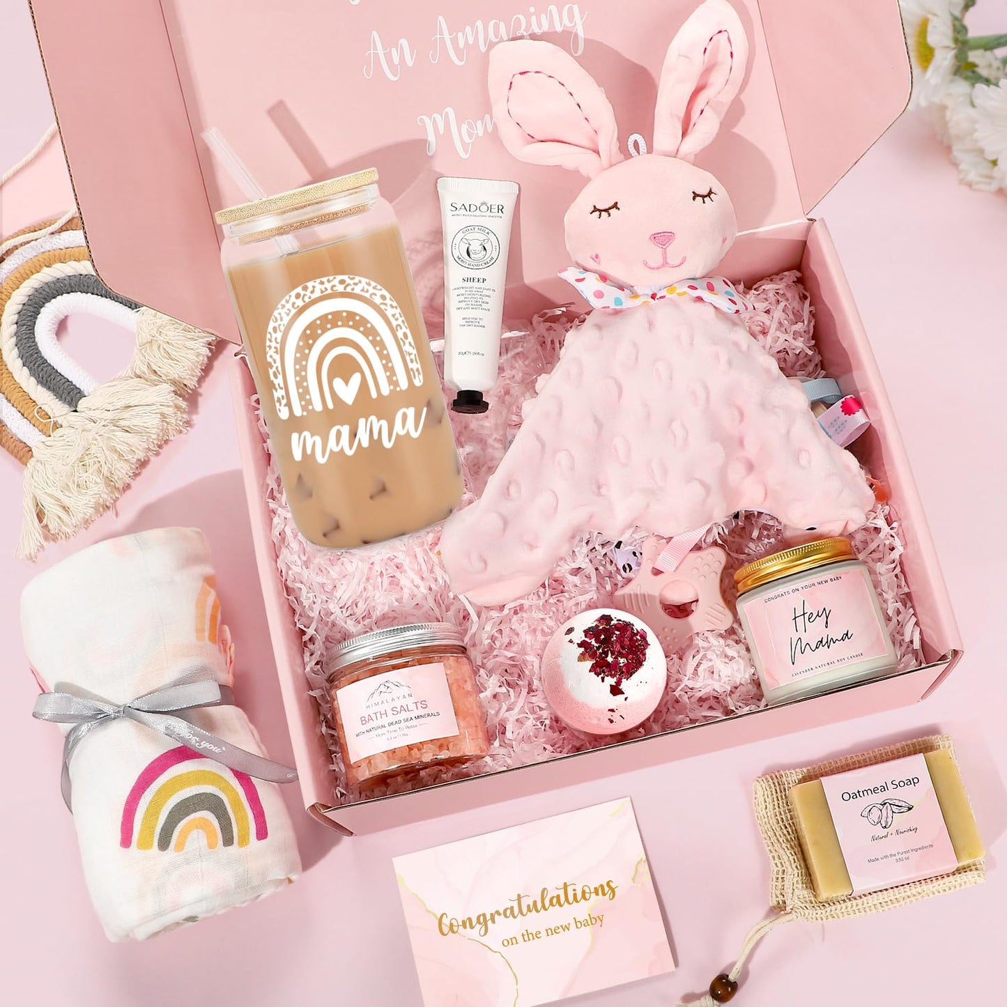 iAOVUEBY New Mom Gifts & Baby Girl Gifts, Baby Shower Gifts for Mom to Be, Pregnancy Gifts for Expecting Mom, First Time Mothers Day Gift for New Mom, Pregnancy Gifts for Women and Baby