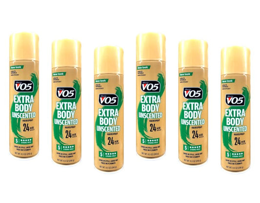 VO5 Crystal Clear Hairspray, Unscented 8.5 oz (Pack of 6)