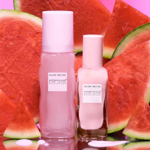 Glow Recipe Pink Juice Hydrating Gel Moisturizer with Hyaluronic Acid, Watermelon & Glycerin - Lightweight, Fast-Absorbing Daily Moisturizer for Dry Skin + Refill Tube (50 ml/ea)