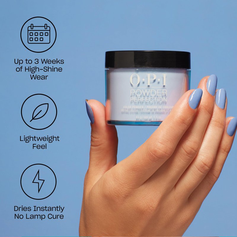 OPI Powder Perfection Suzi Talks with Her Hands | Opaque Muted Gray Crème Nail Dipping Powder | Muse of Milan Collection