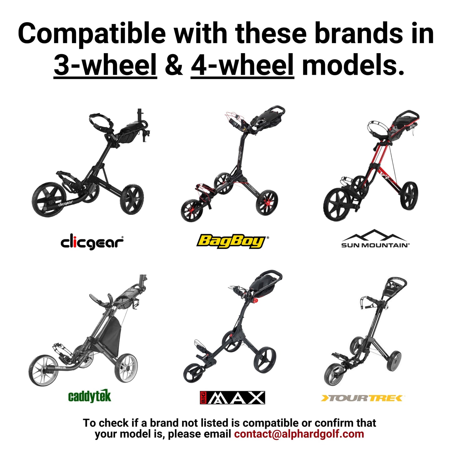 Alphard Club Booster V2Pro – Convert Your Push Cart into a Motorized, Electric Remote-Controlled Golf Caddie - New 2025 V2Pro with Permanently Attached Wheelie Bars (V2CADPRO)