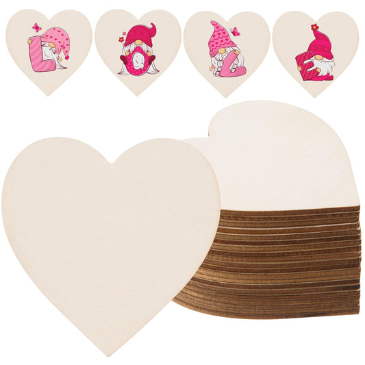 72 Pcs Unfinished Wooden Hearts for Crafts Wood Heart Cutouts Blank Wood Heart Slices Natural Unfinished Wooden Heart Pieces for DIY Crafts Valentine Wedding Party Embellishment,3.94x3.94 Inch