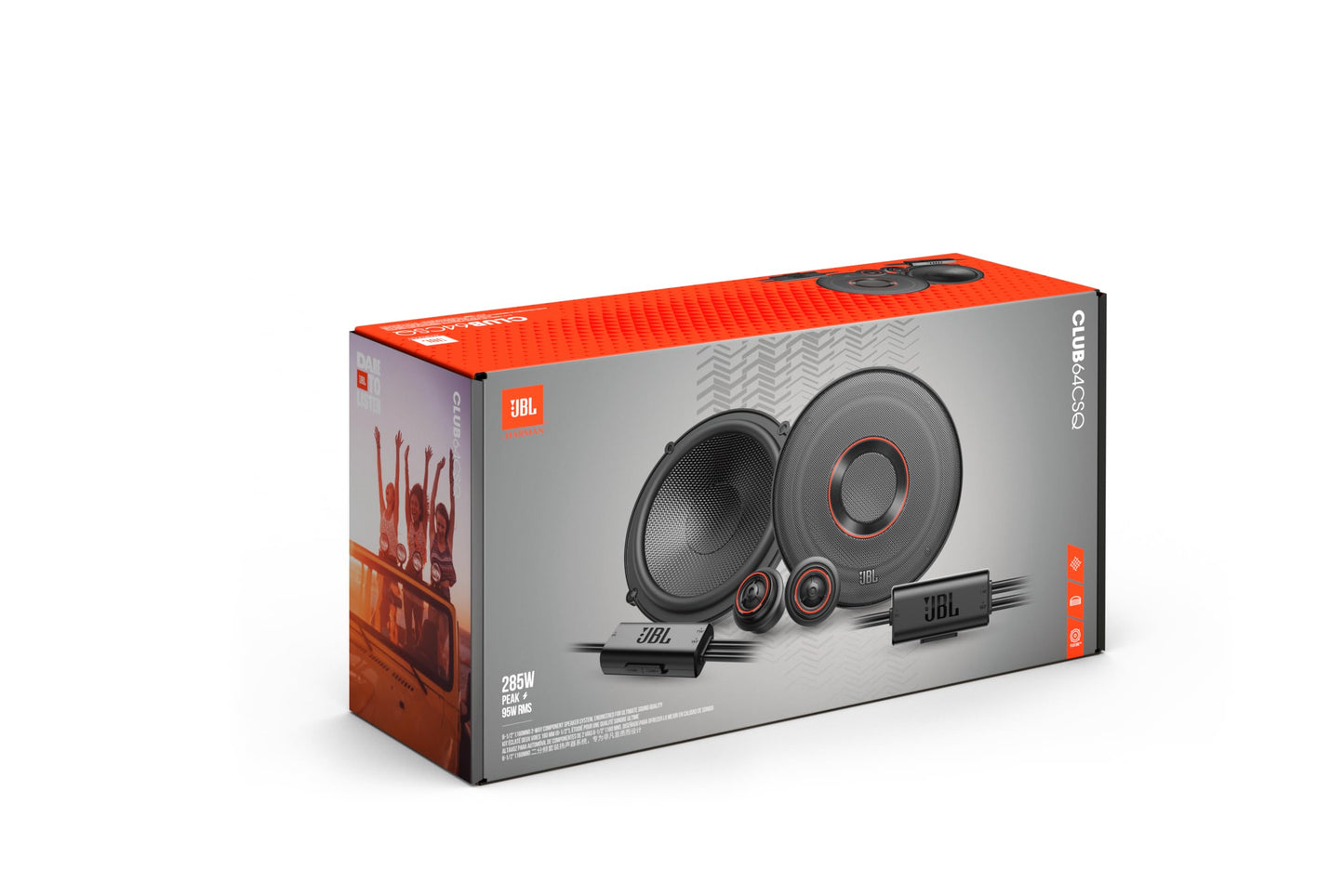 JBL Club 64CSQ - 6-1/2” Component Premium Speakers, 95W RMS, 285W Peak, Sensitivity (@ 2.83V): 93dB, Frequency Response: 48Hz – 21kHz, Nominal Impedance: 3.0 ohms