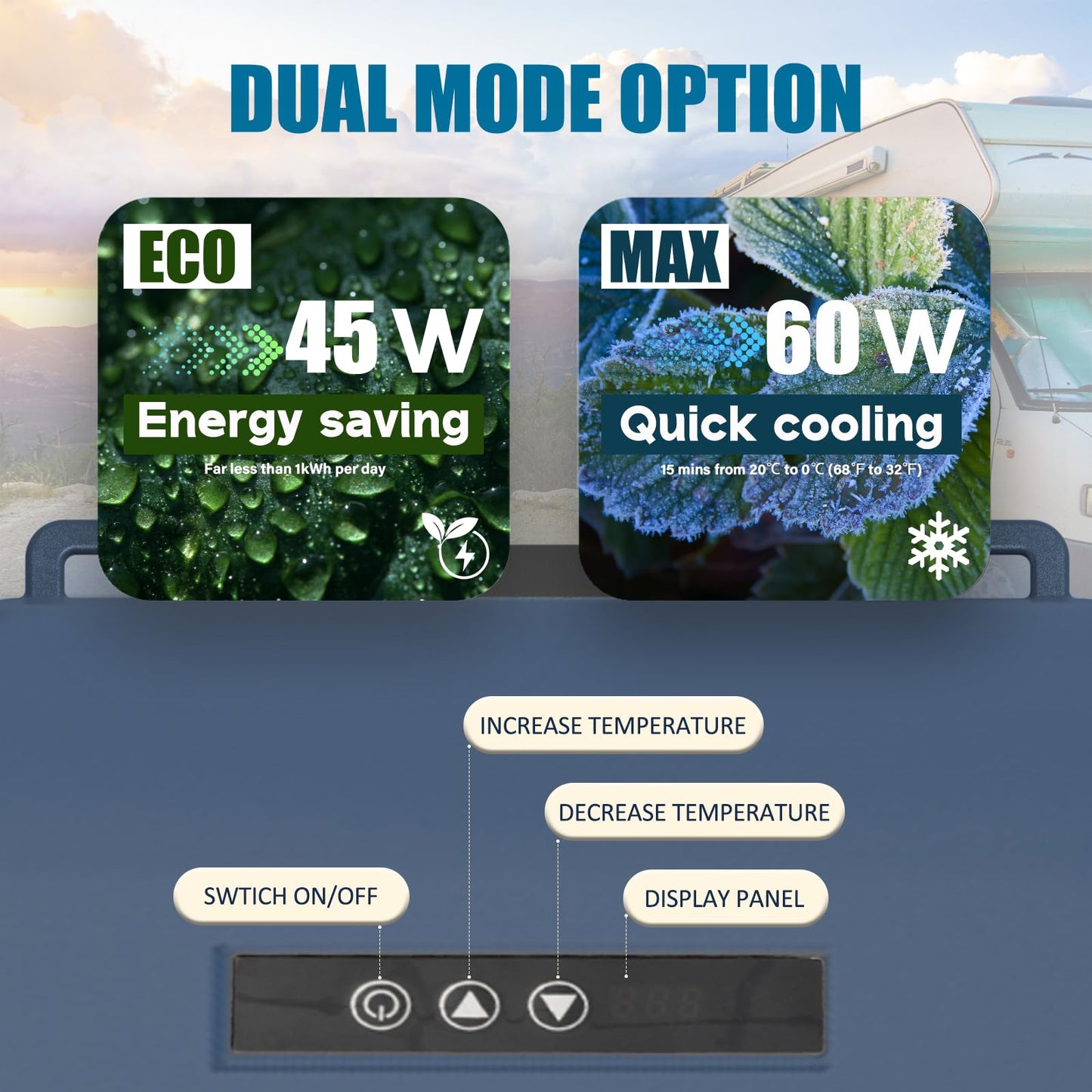 zcamp KI9 12 Volt Refrigerator,Mini Portable Freezer,10 Quart Car Cooler,12V Car Fridge APP Control,12/24V DC 100-240V AC for Camping, Travel, Truck, RV, Boat -4℉~68℉