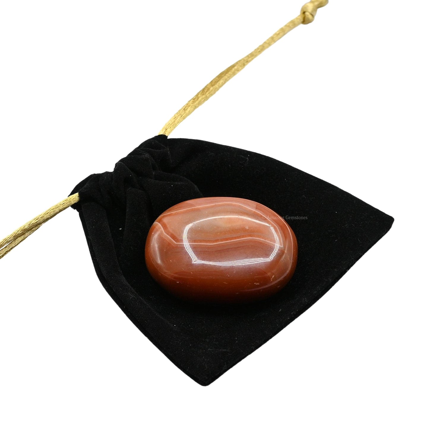 Amazing Gemstone Carnelian Crystals and Healing Stones - Large Palm Stone Crystals Piedra - Crystal for Good Luck, Balanced Positive Energy, Meditation - Unique Stocking Stuffers, Gifts for Women, Men