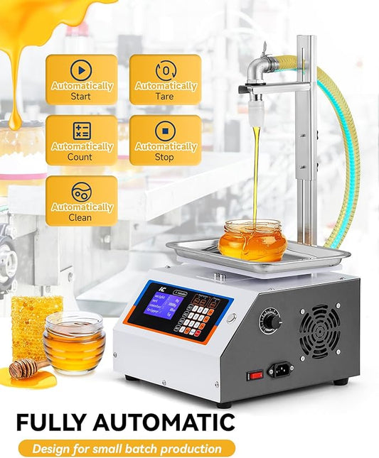 Hanchen Honey Filling Machine Automatic Bottling Machine Gear Pump Weigh Based Type for Viscous Liquid Laundry Detergent, Sauce, Ketchup